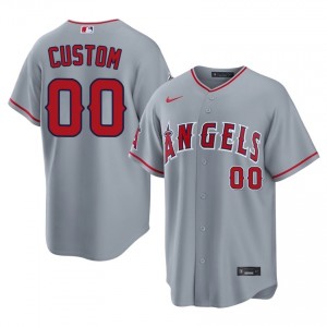 Custom #00 Los Angeles Angels Baseball Jersey | Game Men Gray Embroidery Edition 88308159