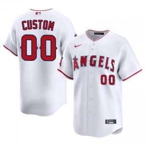 Angels Custom #00 White Men Baseball Jersey | 2026 Season MLB 38595817