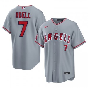 Jo Adell #7 Los Angeles Angels Baseball Jersey | Genuine Men Gray Sewn Edition 51695829