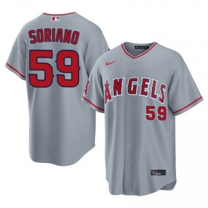 Jose Soriano #59 Angels Baseball Jersey | Iconic Men Gray Stitched Edition 97775037