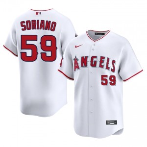 LAA Jose Soriano #59 White Men Baseball Jersey | 2026 Season Authentic 23750788