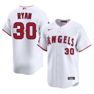 Angels Nolan Ryan #30 White Men Baseball Jersey | 2026 Season Genuine 64693382