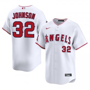 LAA Ryan Johnson #32 White Men Baseball Jersey | 2026 Season Limited 57923090