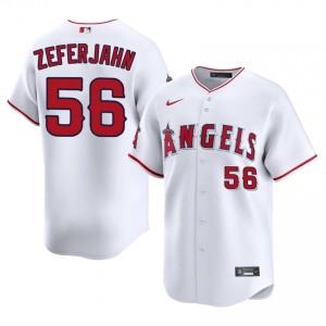 Angels Ryan Zeferjahn #56 White Men Baseball Jersey | 2026 Season Exclusive 81418072