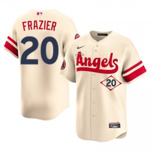 #20 Adam Frazier Gameday Men City Connect Baseball Jersey | LA Angels Cream Fan Gear 44260142