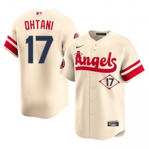 #17 Shohei Ohtani Gameday Men City Connect Baseball Jersey | Los Angeles Angels Cream Fan Gear 65190004