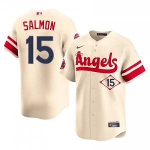 #15 Tim Salmon Pro-Grade Men City Connect Baseball Jersey | Angels Cream Fan Gear 83153493