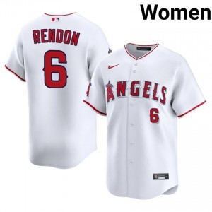 Los Angeles Angels Anthony Rendon #6 White Women Baseball Jersey | 2026 Season Game 24761656