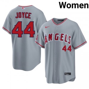Ben Joyce #44 Los Angeles Angels Baseball Jersey | MLB Women Gray Stitched Edition 20766195