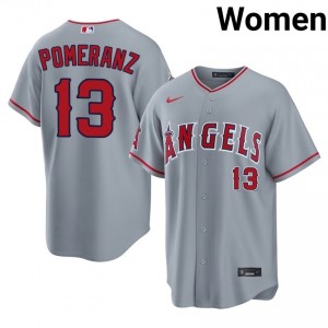 Drew Pomeranz #13 Los Angeles Angels Baseball Jersey | Limited Women Gray Embroidery Edition 44857247