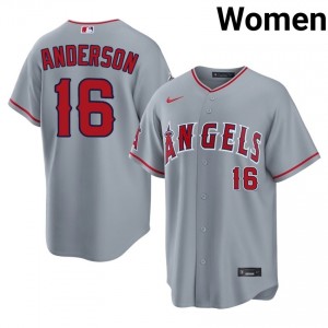 Garret Anderson #16 Los Angeles Angels Baseball Jersey | Game Women Gray Embroidery Edition 46909912