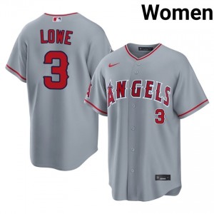 Josh Lowe #3 LAA Baseball Jersey | Durable Women Gray Stitched Edition 79845486