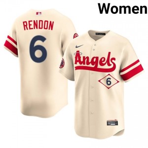 #6 Anthony Rendon Gameday Women City Connect Baseball Jersey | LAA Cream Fan Gear 43686583