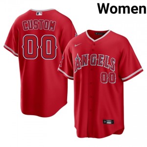 Red Custom #00 LA Angels Baseball Embroidery Jersey | Classic Women Fit 51770684