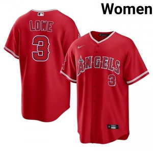 Red Josh Lowe #3 Los Angeles Angels Baseball Embroidery Jersey | Professional Women Fit 53346295