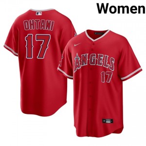 Red Shohei Ohtani #17 LA Angels Baseball Stitch Jersey | Premium Women Fit 85467781