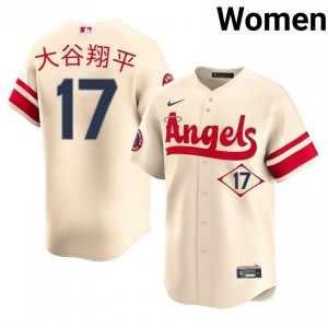#17 Shohei Ohtani MLB Women City Connect Baseball Jersey | LAA Cream Fan Gear 43219890