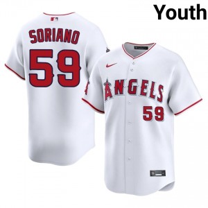 LA Angels Jose Soriano #59 White Youth Baseball Jersey | 2026 Season Pro-Grade 60382964