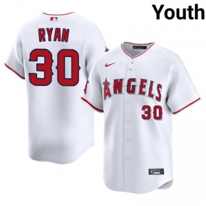 LAA Nolan Ryan #30 White Youth Baseball Jersey | 2026 Season Official 18475506