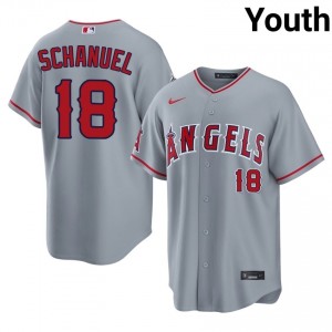 Nolan Schanuel #18 LA Angels Baseball Jersey | Pro-Grade Youth Gray Stitched Edition 32154737