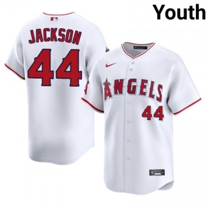 Angels Reggie Jackson #44 White Youth Baseball Jersey | 2026 Season Authentic 26212439