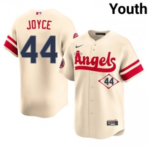 #44 Ben Joyce Genuine Youth City Connect Baseball Jersey | Los Angeles Angels Cream Fan Gear 85088751
