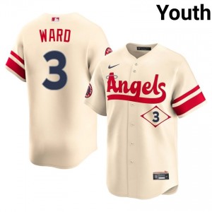 #3 Taylor Ward Gameday Youth City Connect Baseball Jersey | Angels Cream Fan Gear 46952924