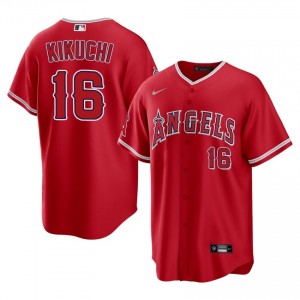 Red Yusei Kikuchi #16 Angels Baseball Stitched Jersey | Game-Day Men Fit 82422755